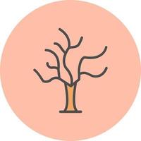 icono de vector de árbol seco