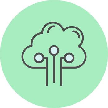 icono de vector de computación en la nube