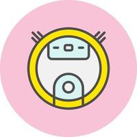 Robot Vacuum Cleaner Vector Icon
