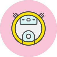 Robot Vacuum Cleaner Vector Icon