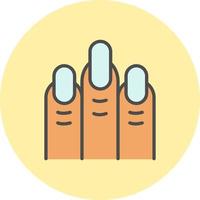 icono de vector de uñas