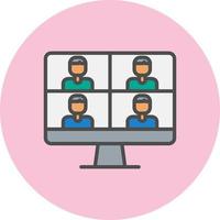 Videoconference Vector Icon