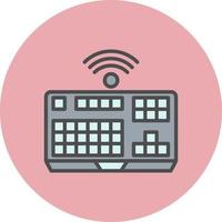 Wireless Keyboard Vector Icon