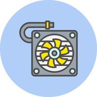 icono de vector de ventilador de refrigeración