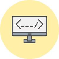 icono de vector de monitor de computadora