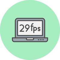 Frames Per Second Vector Icon