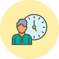 icono de vector de horas de trabajo