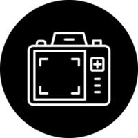 icono de vector de pantalla de cámara dslr