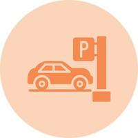 icono de vector de estacionamiento de coche