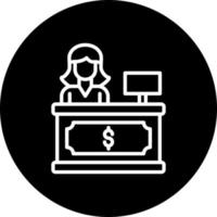 Cashier Counter Vector Icon