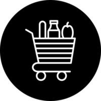 Grocery Cart Vector Icon