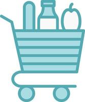 Grocery Cart Vector Icon