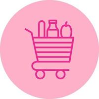 Grocery Cart Vector Icon
