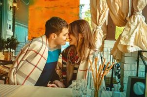 couple in love having fun on a date photo