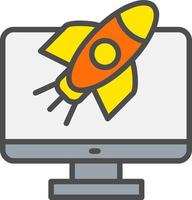 Rocket Monitoring Vector Icon