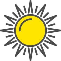 icono de vector de sol