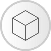 icono de vector de cubo