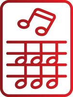 Music Score Vector Icon