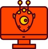 icono de vector de monitoreo alienígena