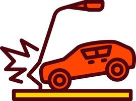 icono de vector de coche de accidente