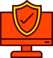 Computer Insurance Vector Icon