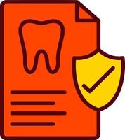 icono de vector de seguro dental