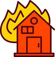 House Burning Vector Icon