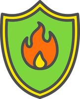 icono de vector de protección contra incendios