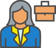 icono de vector de mujer de negocios