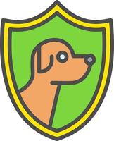 icono de vector de seguro de mascota