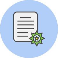 icono de vector de certificado