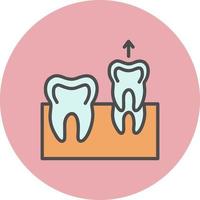 icono de vector de eliminación de dientes