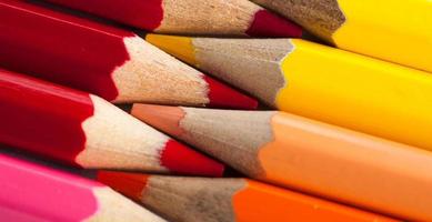 macro photo of colored pencils