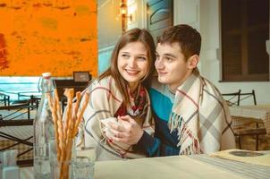 couple in love having fun on a date photo