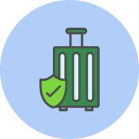 Baggage Insurance Vector Icon