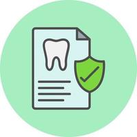 icono de vector de seguro dental