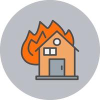 House Burning Vector Icon