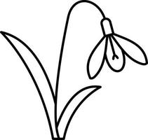 Snowdrop Vector Icon Design