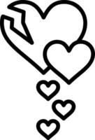 Broken Heart Vector Icon Design