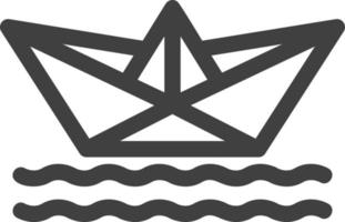 Paper Boat Vector Icon Design