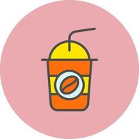 icono de vector de café helado