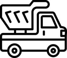 Dump Truck Vector Icon Design