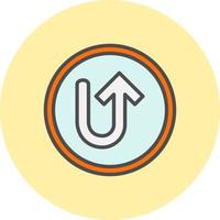 Turn Up Arrow Vector Icon