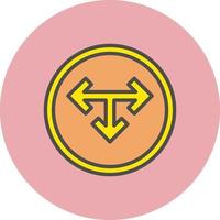 T Junction Vector Icon