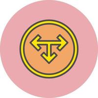 T Junction Vector Icon