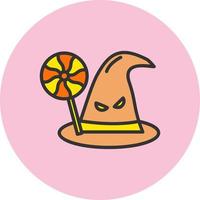 icono de vector de sombrero de bruja