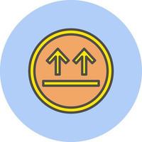 This Side Up Arrow Vector Icon