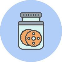 icono de vector de tarro de galletas