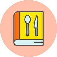 icono de vector de libro de recetas