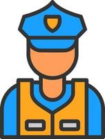 Security Guard Vector Icon Design